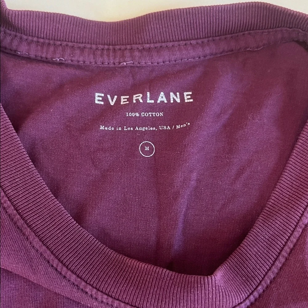 Everlane 100% Cotton Short Sleeve TShirt Purple Size Medium - Picture 4 of 7